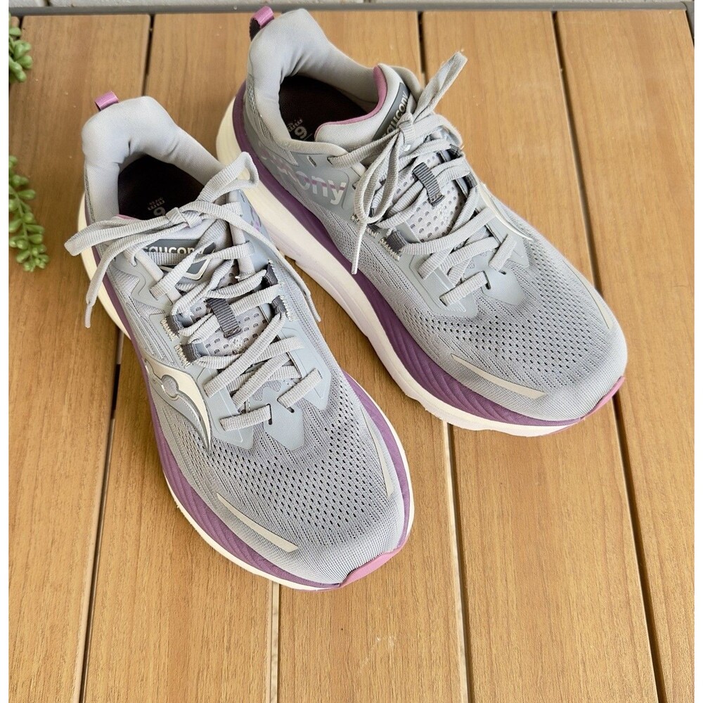 Saucony Hurricane 24 Women’s 9 Flint Viola Gray Purple Running Shoes S10933-240 - Picture 2 of 10
